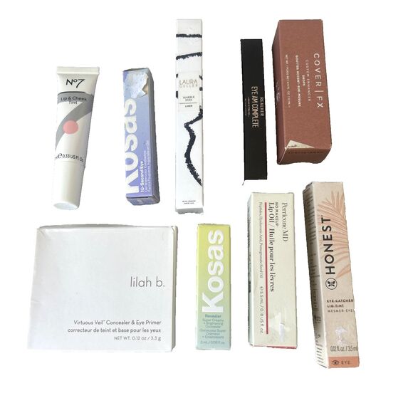 HIGH END BEAUTY MAKEUP  Bundle 9pc LOT Lash Lip Concealer Blush Brow Full Sz NEW - Picture 1 of 7